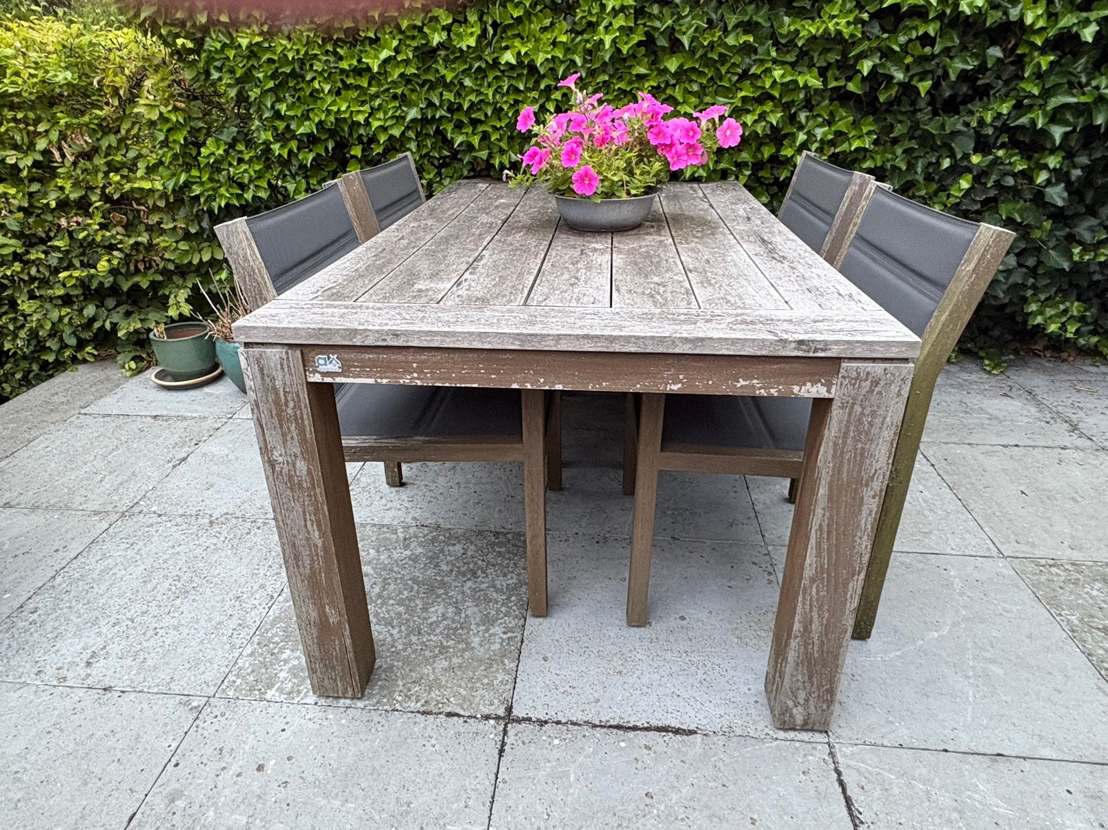 Tuintafel Applebee met 4 stoelen, Ophalen, Zo goed als nieuw