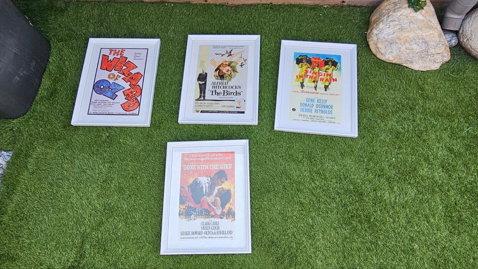 Set van 4 ingelijste filmposters, Ophalen, Minder dan 50 cm, Gebruikt, Foto of Poster