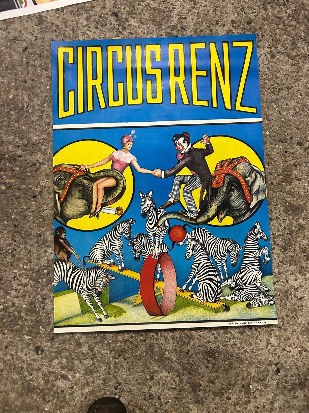 Oude mooie circusposter Circus Renz, Verzamelen, Ophalen of Verzenden, A1 t/m A3, Dier of Natuur, Rechthoekig Staand