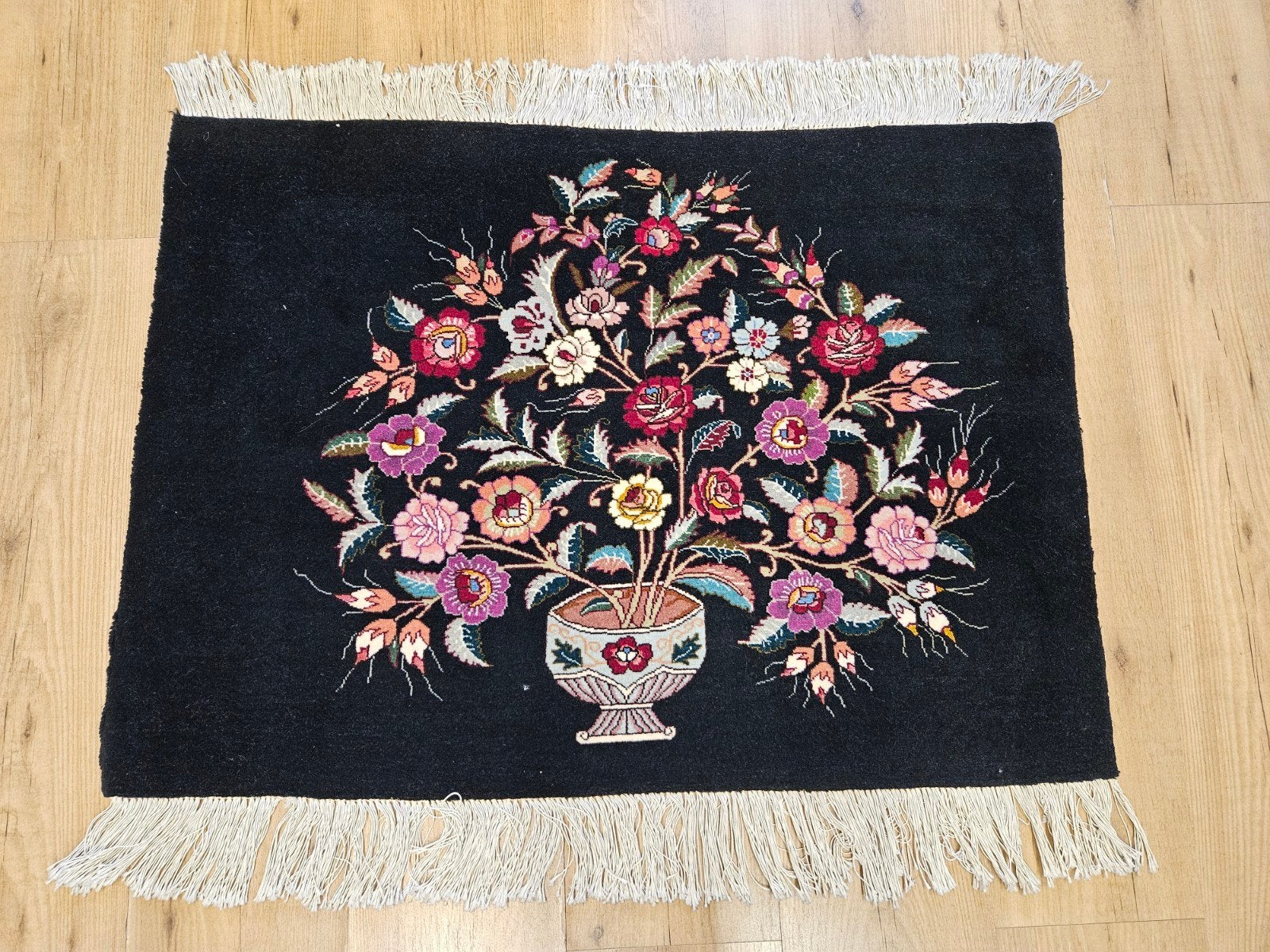 Handgeknoopt perzisch tapijt tabriz 50raj 92x67, 50 tot 100 cm, Perzisch, Vof Slats Antiek, Rechthoekig