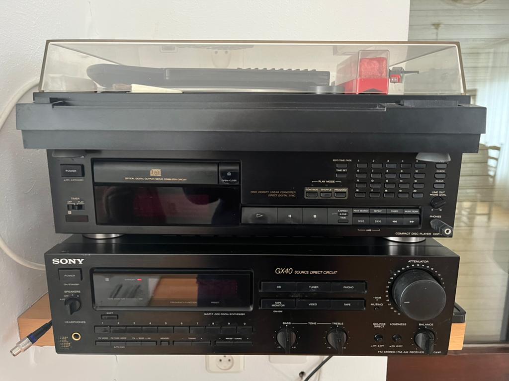 Sony GX40 Receiver met CD-speler en Kenwood Platenspeler, Audio, Tv en Foto, Stereo-sets, Ophalen, Gebruikt, Losse componenten