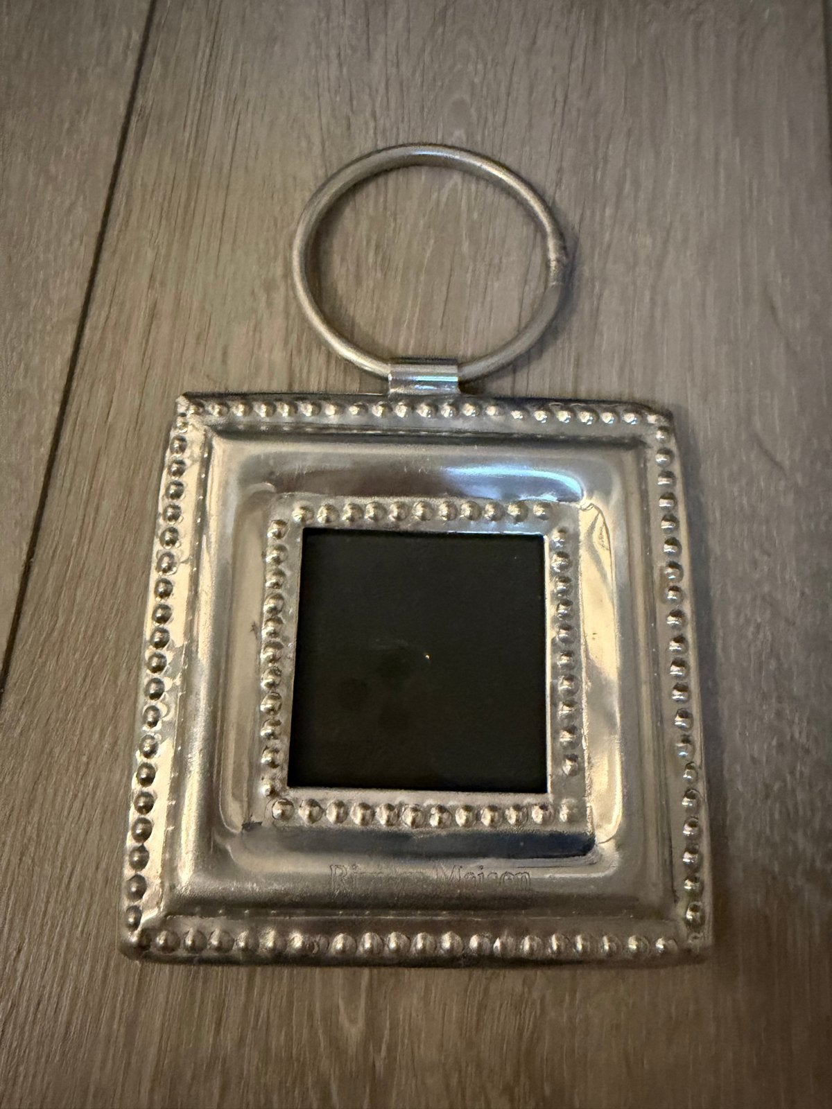 Zilverkleurige fotolijst met ring - Riviera Maison, Gebruikt, Ophalen of Verzenden, Fotolijst, Metaal