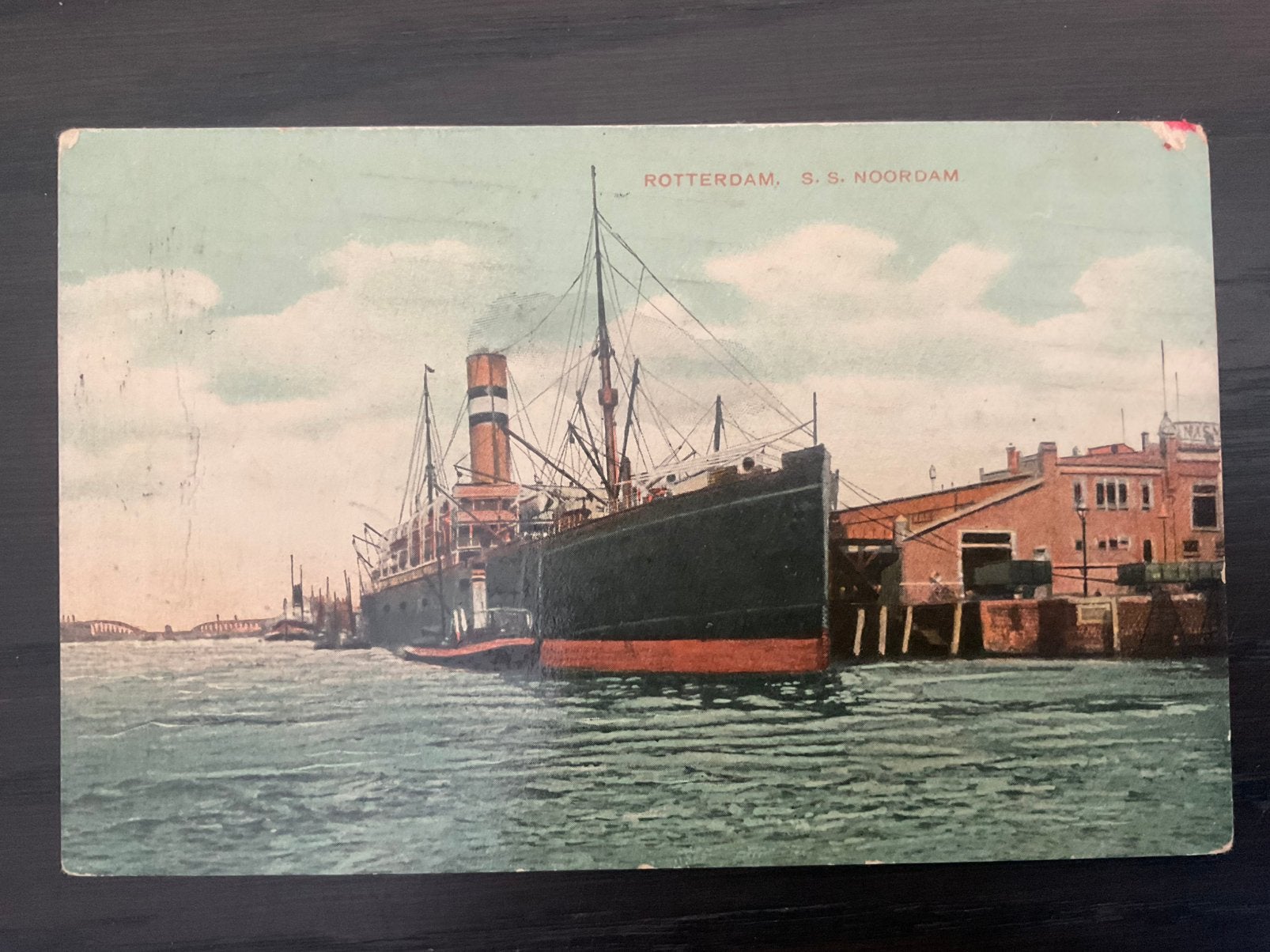 Rotterdam,stoomschip noordam, Ophalen of Verzenden, Zo goed als nieuw, Kaart, Foto of Prent