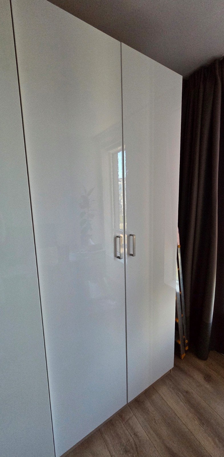 IKEA Fardal hoogglans witte kastdeuren met scharnieren, Ophalen, Minder dan 50 cm, 200 cm of meer, Zo goed als nieuw
