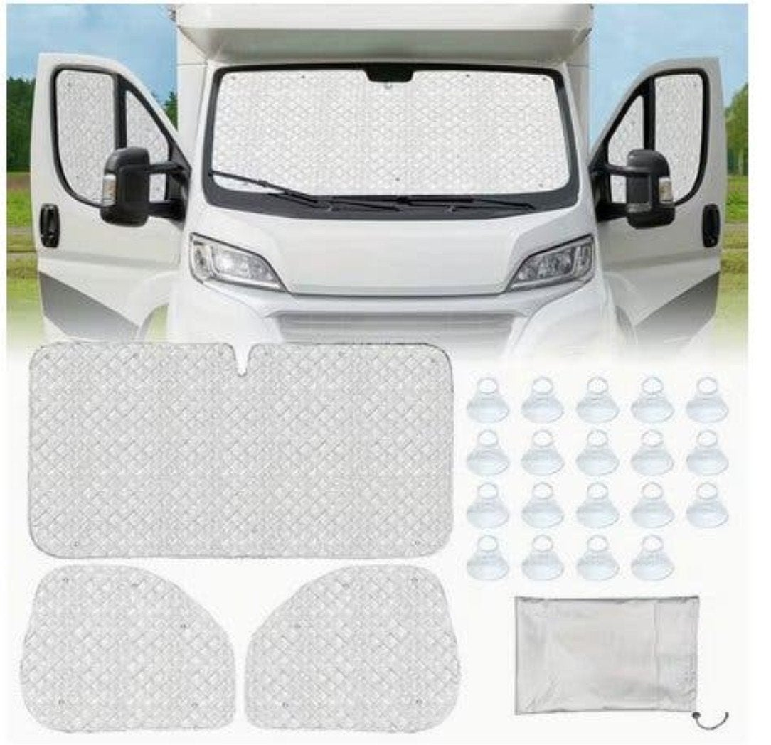 Ducato, Boxer, Jumper isolatie zonnescherm set met zuignappe, Ophalen of Verzenden, Nieuw