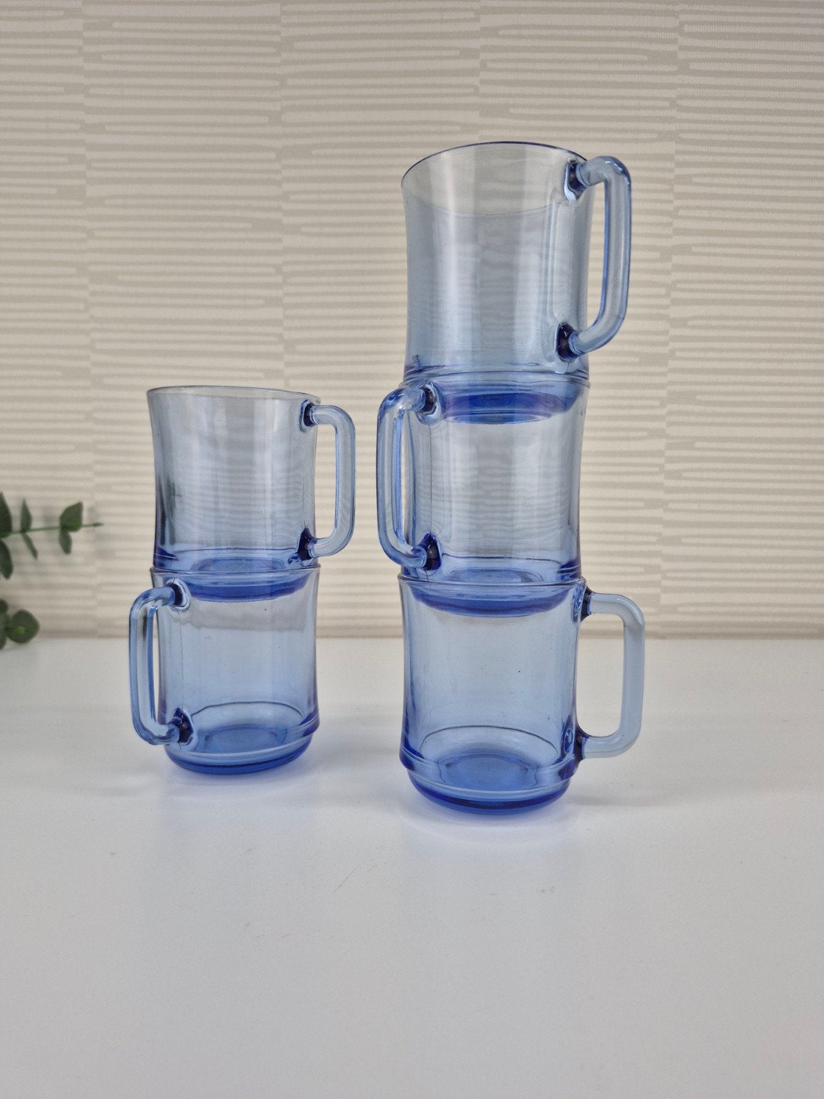 Duralex Lys, stapelbare glazen marineblauw. Made in France., Ophalen of Verzenden, ., ., .