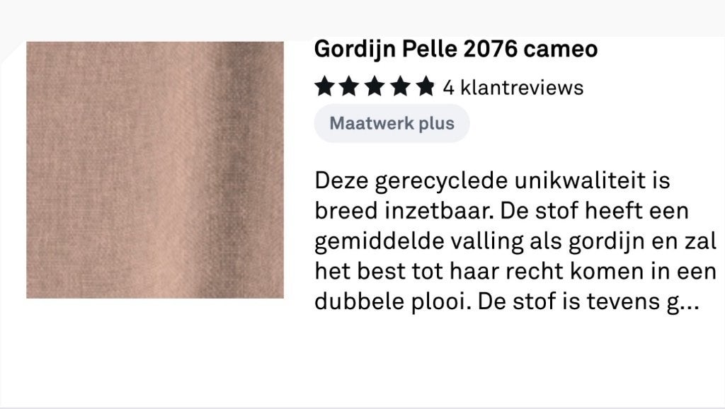 Mooie  kamerhoge overgordijnen Pelle kleur Cameo.Compleet., Karwei, Ophalen of Verzenden, Zo goed als nieuw, Gordijn