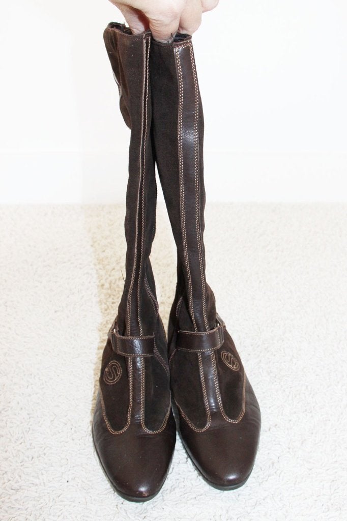 Prachtige Suede Olivier Strelli Laarzen -s6 (Maat 38) € 40,-, Hoge laarzen, Olivier Strelli, Bruin, Ophalen of Verzenden