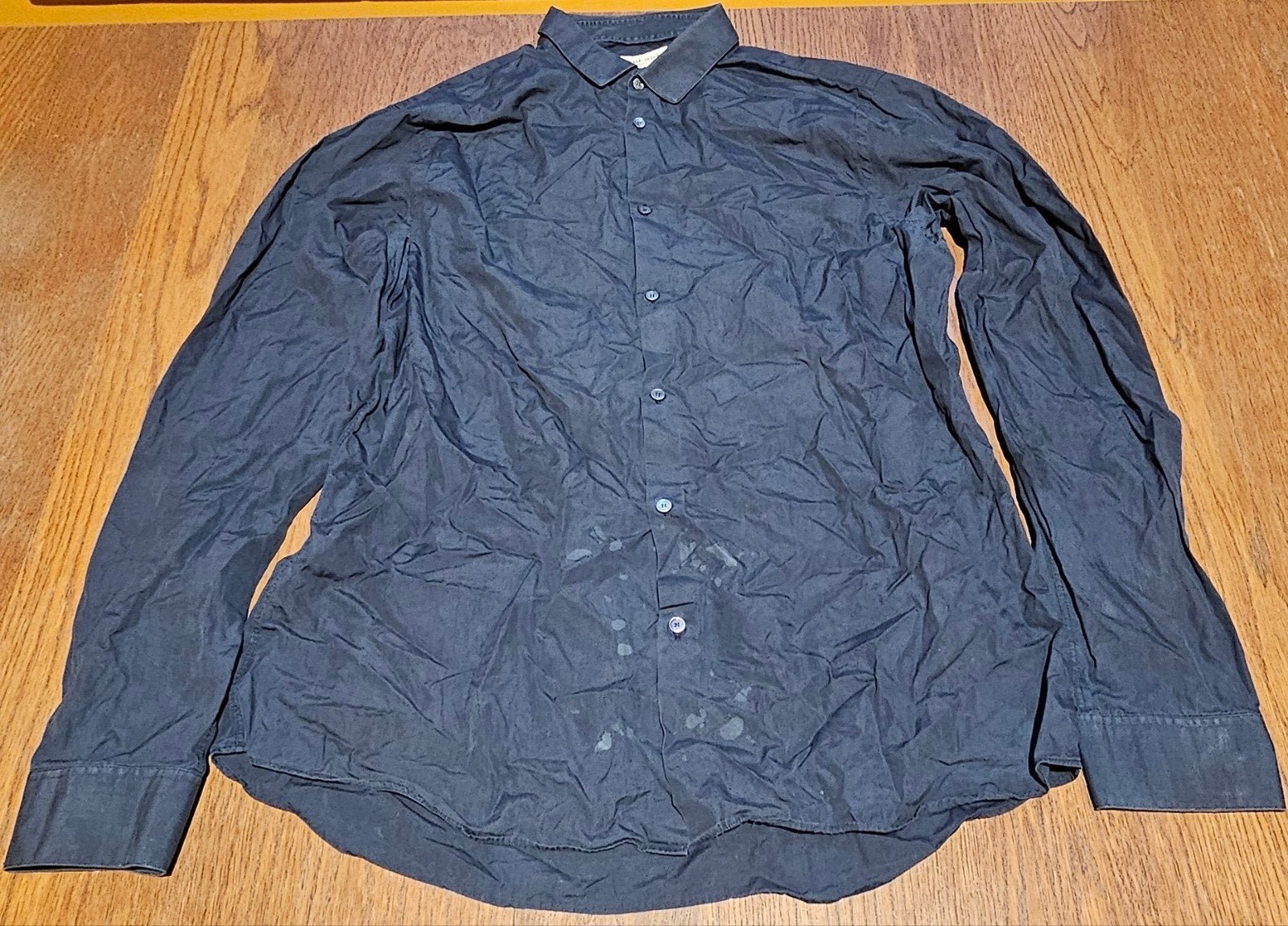 Burberry donker blauw overhemd Maat XL, Blauw, Ophalen of Verzenden, Gedragen, Halswijdte 43/44 (XL)