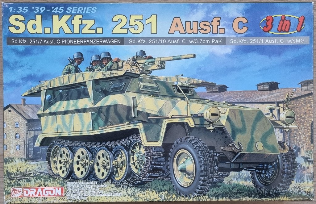 Dragon 1:35 #6224 WWII German Sd.Kfz.251 Ausf.C Halftrack, Overige merken, 1:32 tot 1:50, Overige typen, Nieuw