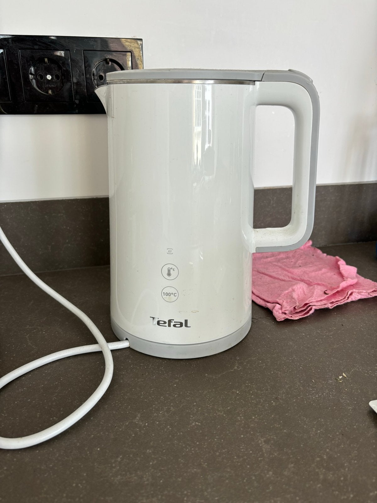 Tefal Waterkoker - Wit - Zo goed als nieuw, Witgoed en Apparatuur, Waterkokers, 1 tot 2 liter, Ophalen of Verzenden, Zo goed als nieuw