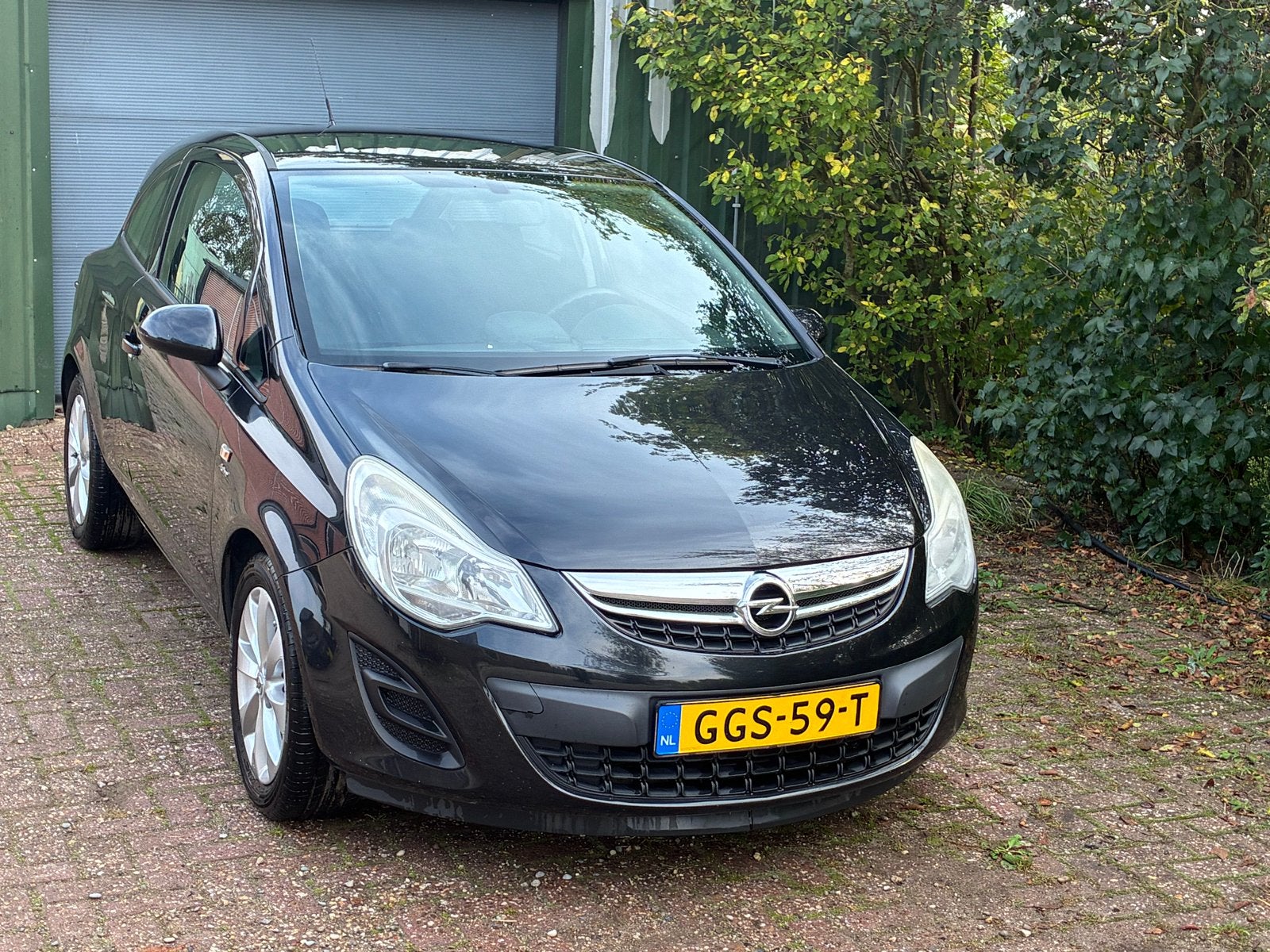 Opel Corsa 1.2 Ecoflex 51KW 3D 2013 Zwart, Auto's, Voorwielaandrijving, 450 kg, 4 cilinders, 1229 cc