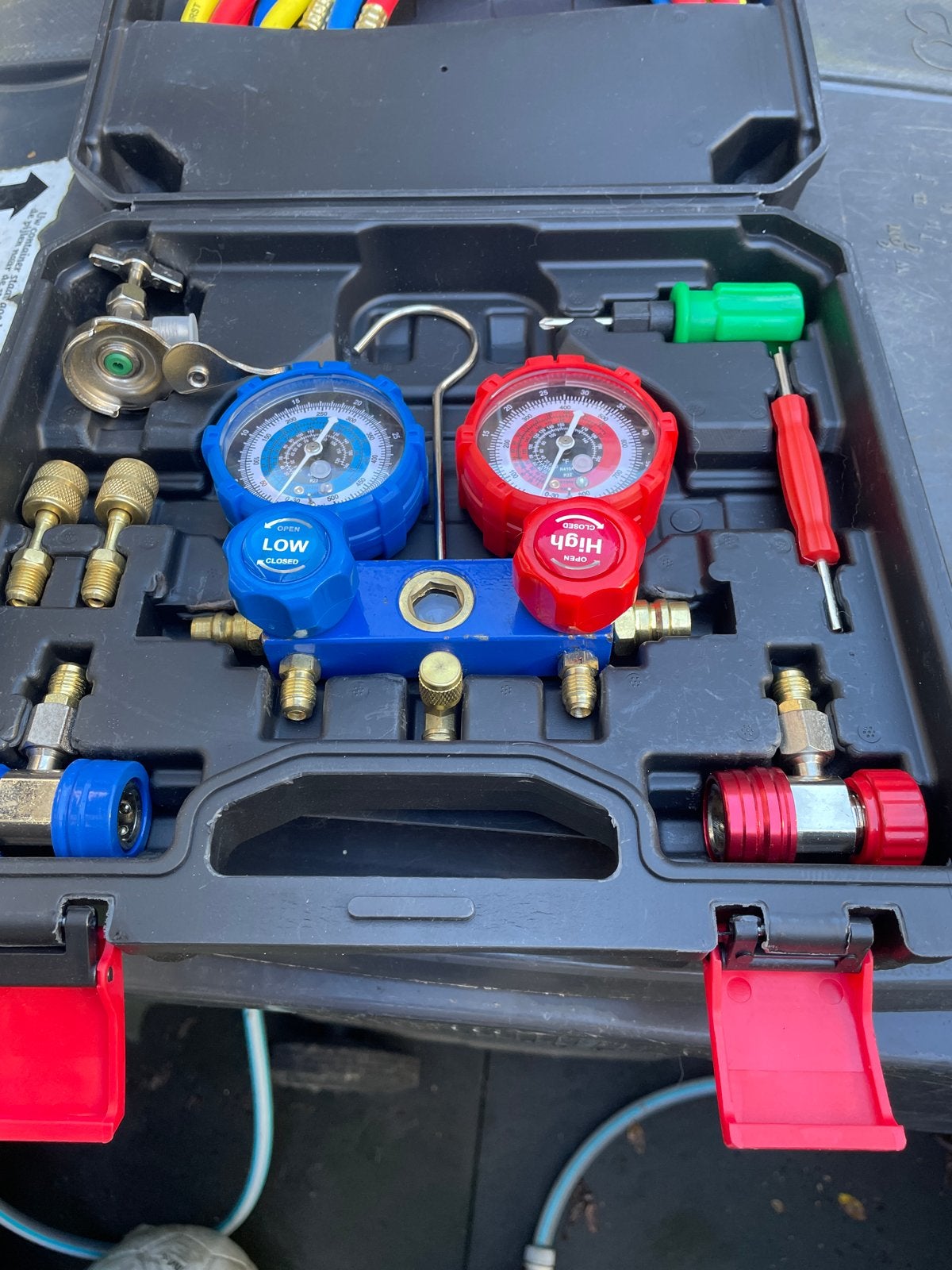 Aircoservice set voor auto's - Manifold meterset, Auto-onderdelen, Ophalen of Verzenden, Gebruikt, Universele onderdelen