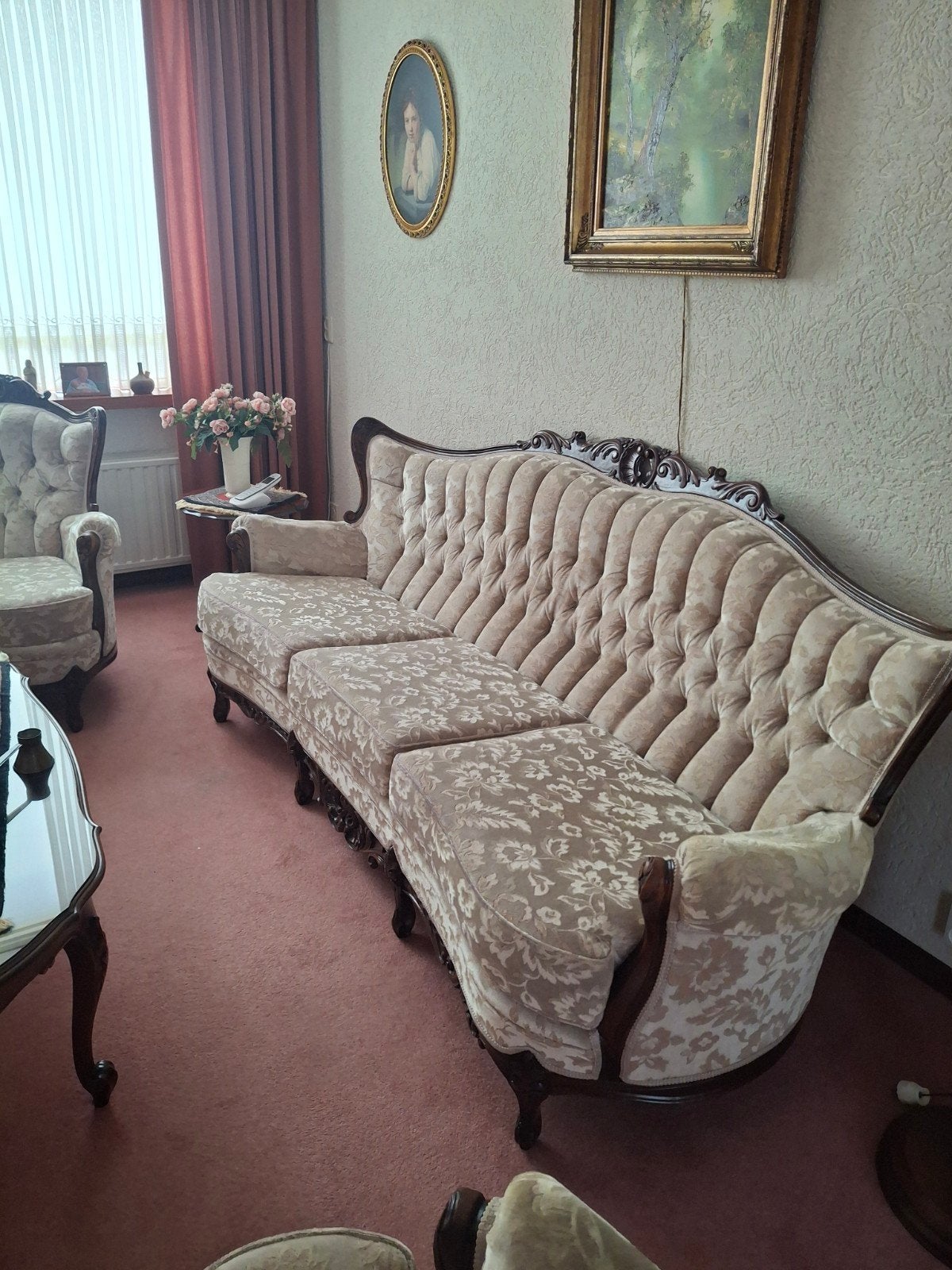 Antieke zitmeubelset: bank en fauteuils, Ophalen of Verzenden
