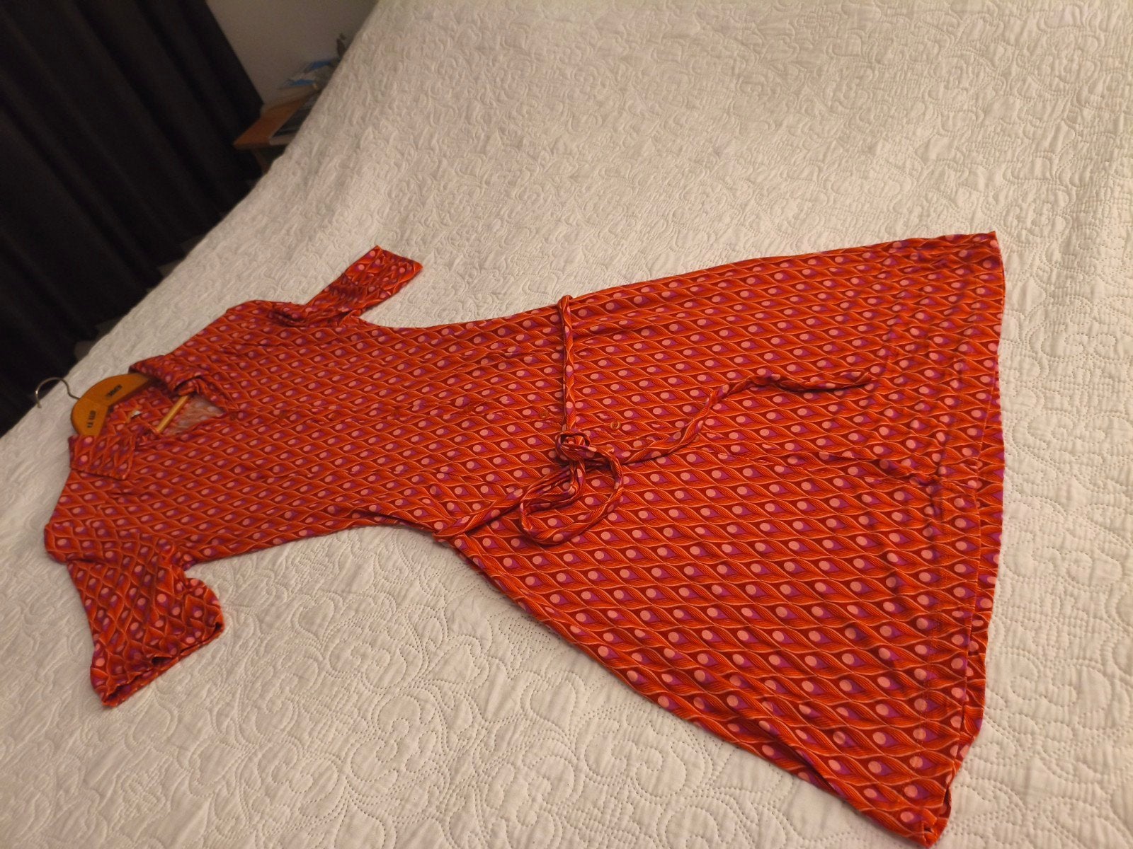 Tante Betsy Jurk Maat L - Oranje/Paars Patroon, Kleding | Dames, Tante Betsy, Maat 42/44 (L), Nieuw, Oranje