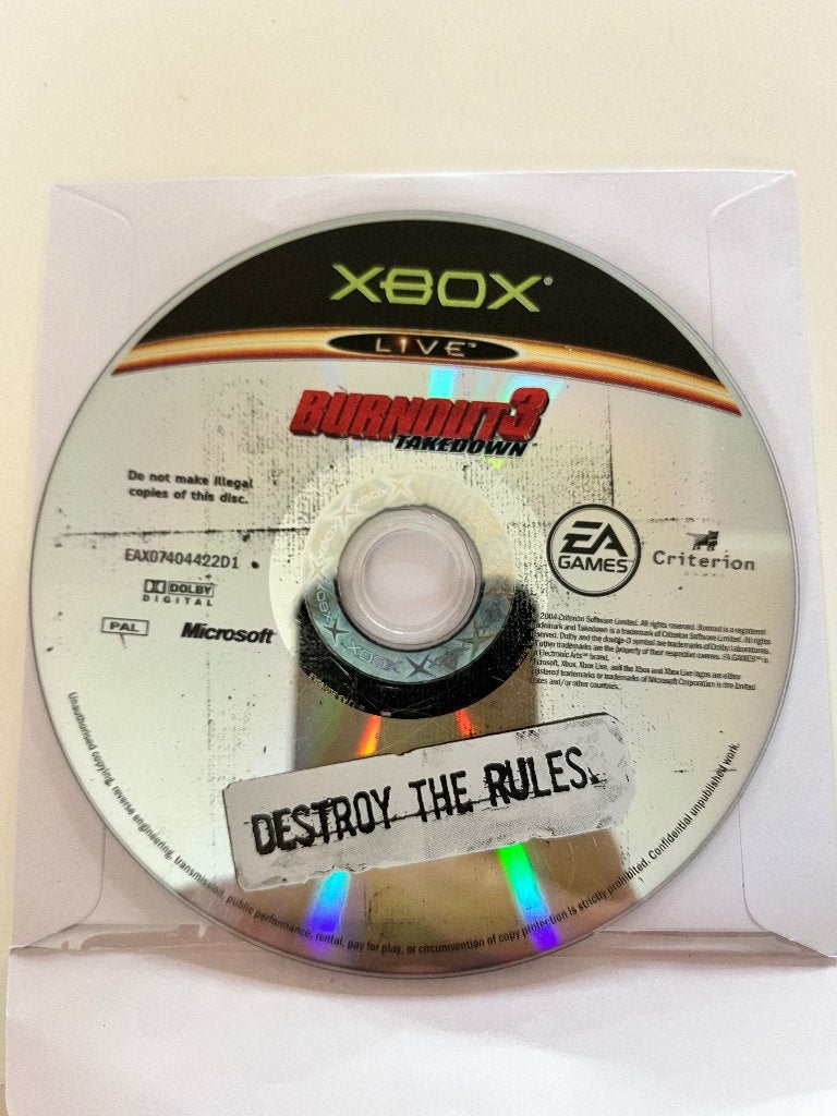 Burnout 3 Takedown Xbox, Racen en Vliegen, 2 spelers, Ophalen of Verzenden, Zo goed als nieuw