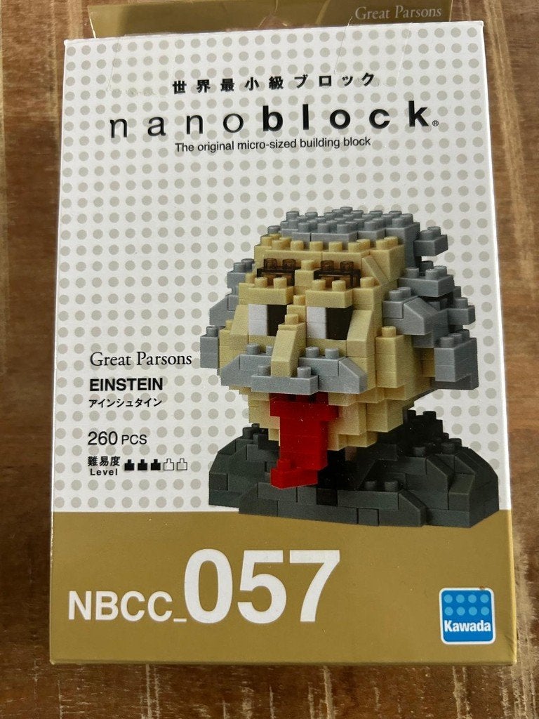 Nanoblock Einstein, 260 stuks bouwsteentjes (NBCC-057), Ophalen of Verzenden, Zo goed als nieuw, Overige merken