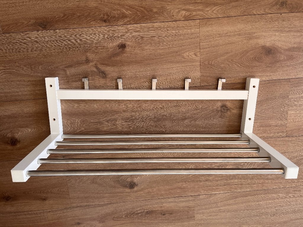 kapstok ikea Tjusig wit met metalen buizen, Zo goed als nieuw, Minder dan 100 cm, Hout, Ophalen
