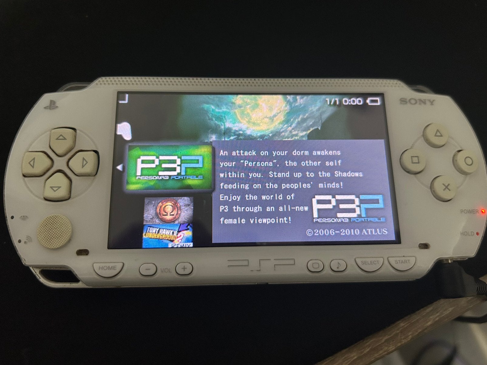 psp 1000, Met games, Wit, Ophalen of Verzenden, Zo goed als nieuw