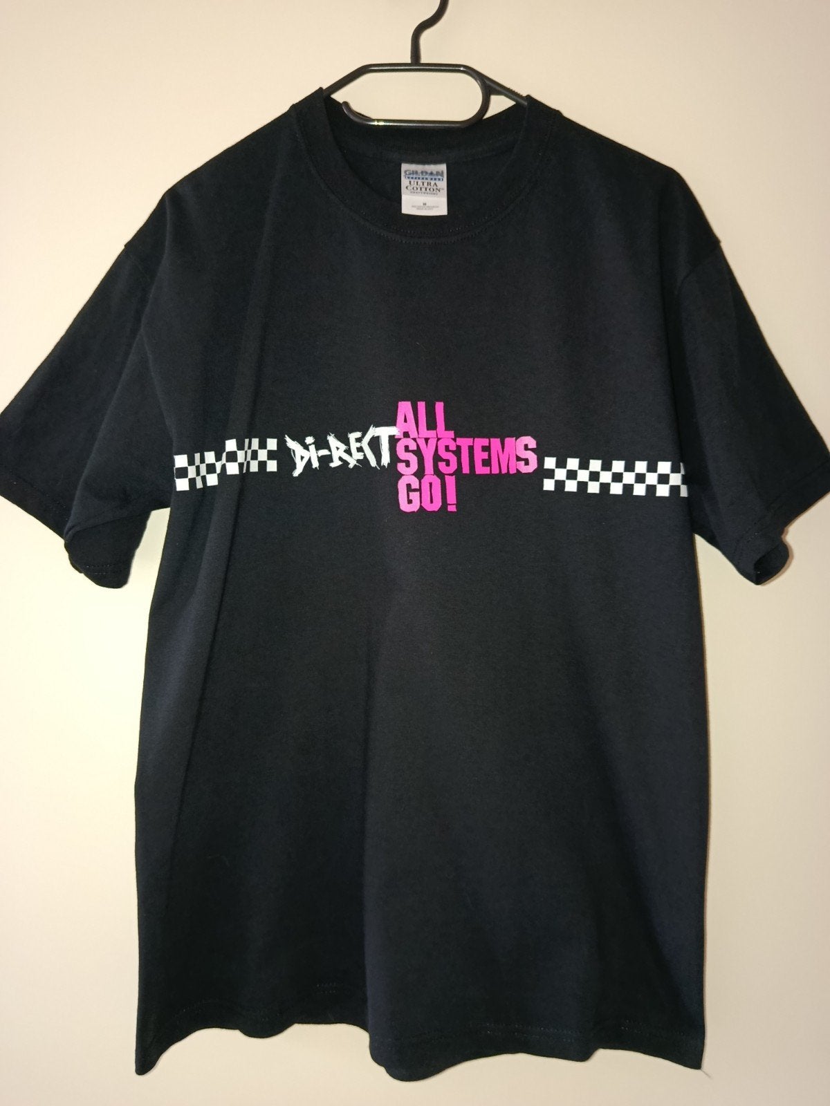 Vintage Di-rect T-shirt - Gildan Maat M, Ophalen, Maat 48/50 (M), Zwart, Gedragen