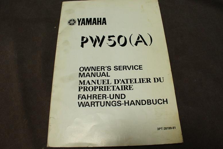 Yamaha PW50 1989 motorcycle owner's manual PW 50 Cross, Ophalen of Verzenden, Yamaha