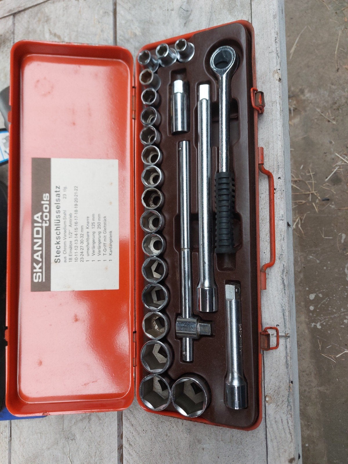 Skandia Tools Stecksclüsselsatz 23-delig, Ophalen of Verzenden, Gebruikt, Sleutel/ratel, Overige merken