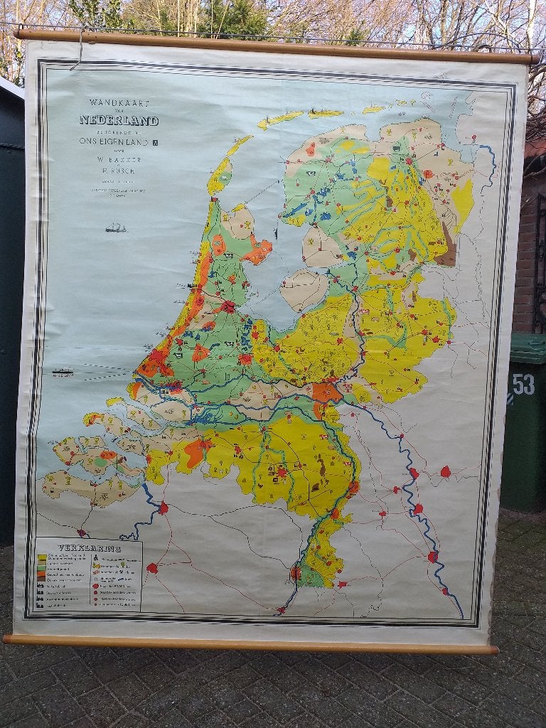Grote schoolkaart van Nederland., Ophalen, Aardrijkskunde