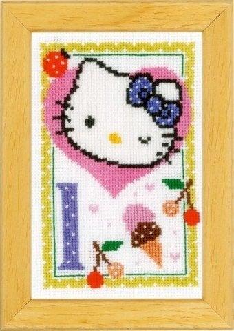 Borduurpakket Hello kitty letter I pn0149541, Hobby en Vrije tijd, Geen, Geen, Nieuw, Ophalen of Verzenden