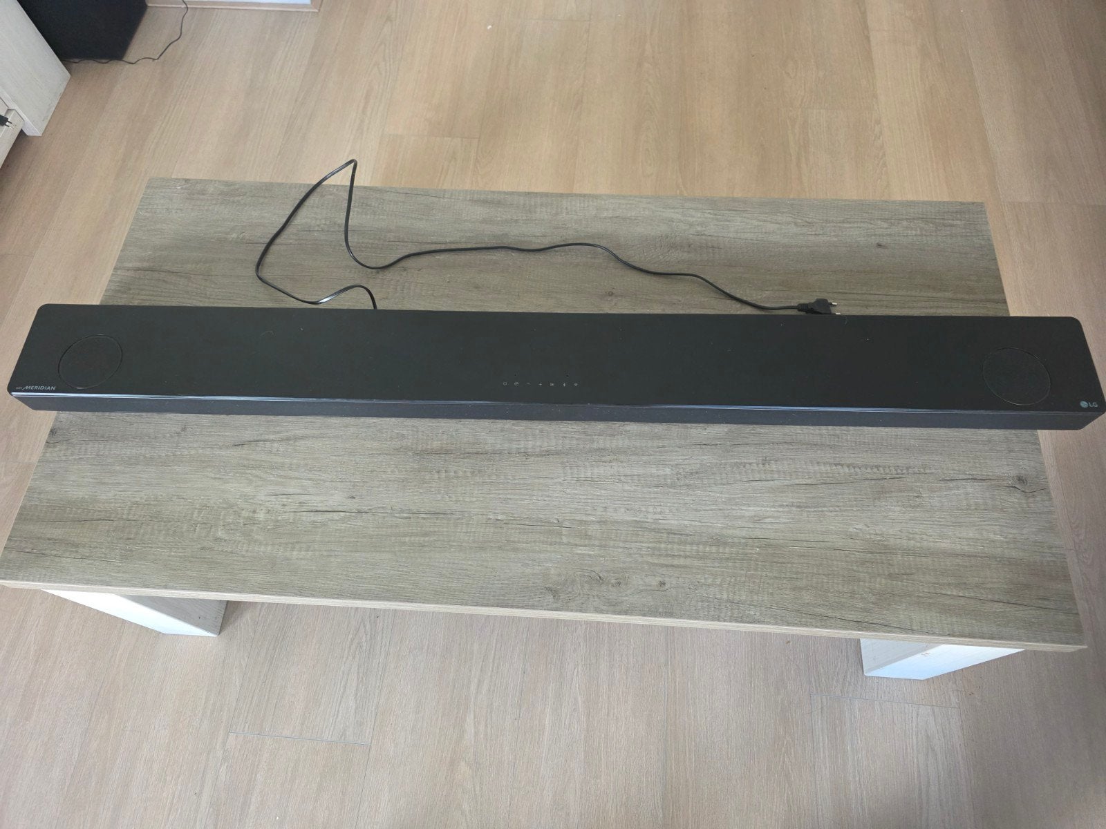 Lg dsp11ra soundbar en speakers en subwoofer, Ophalen, Met externe subwoofer, Gebruikt