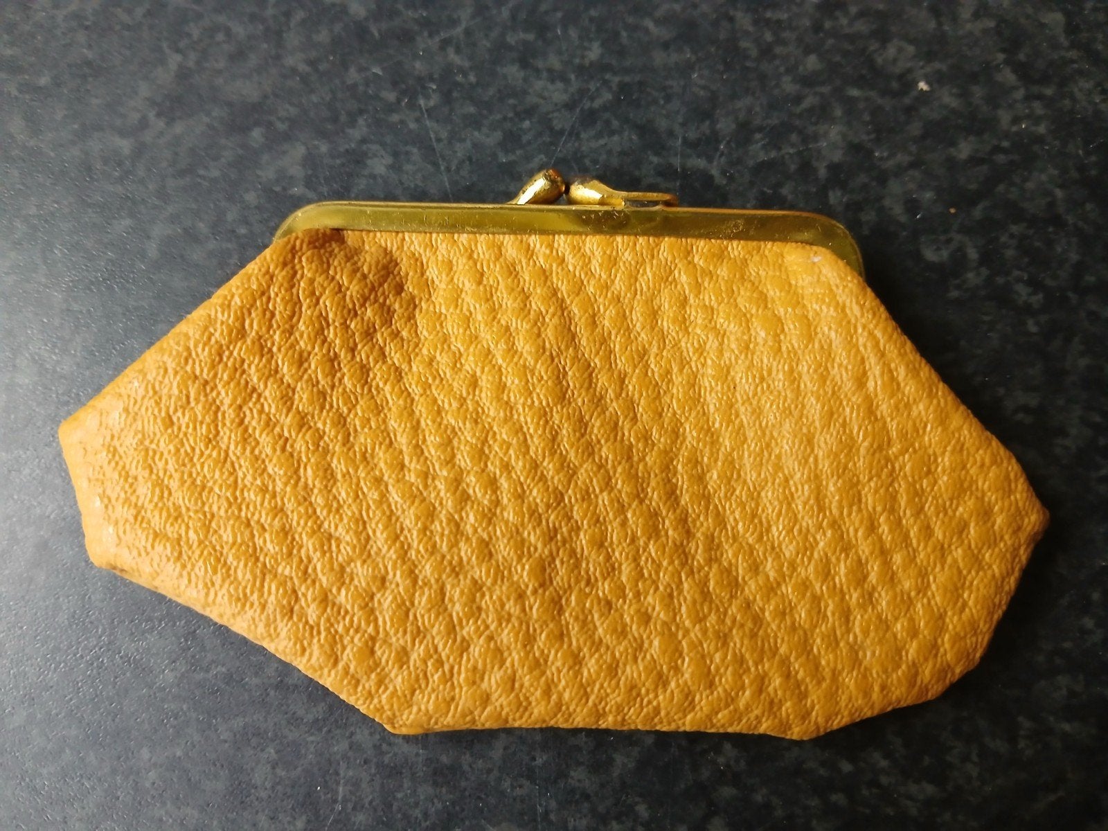 Vintage bruine knip portemonnee., Ophalen, Zo goed als nieuw, Bruin, Effen