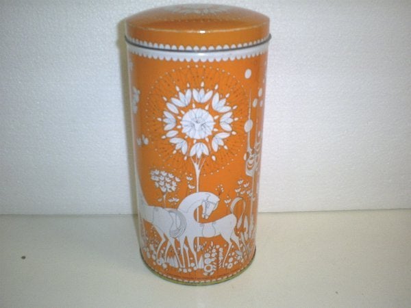 Verkade - mooie oranje jaren 70 beschuitbus, Ophalen of Verzenden, Zo goed als nieuw, Beschuit, Verkade