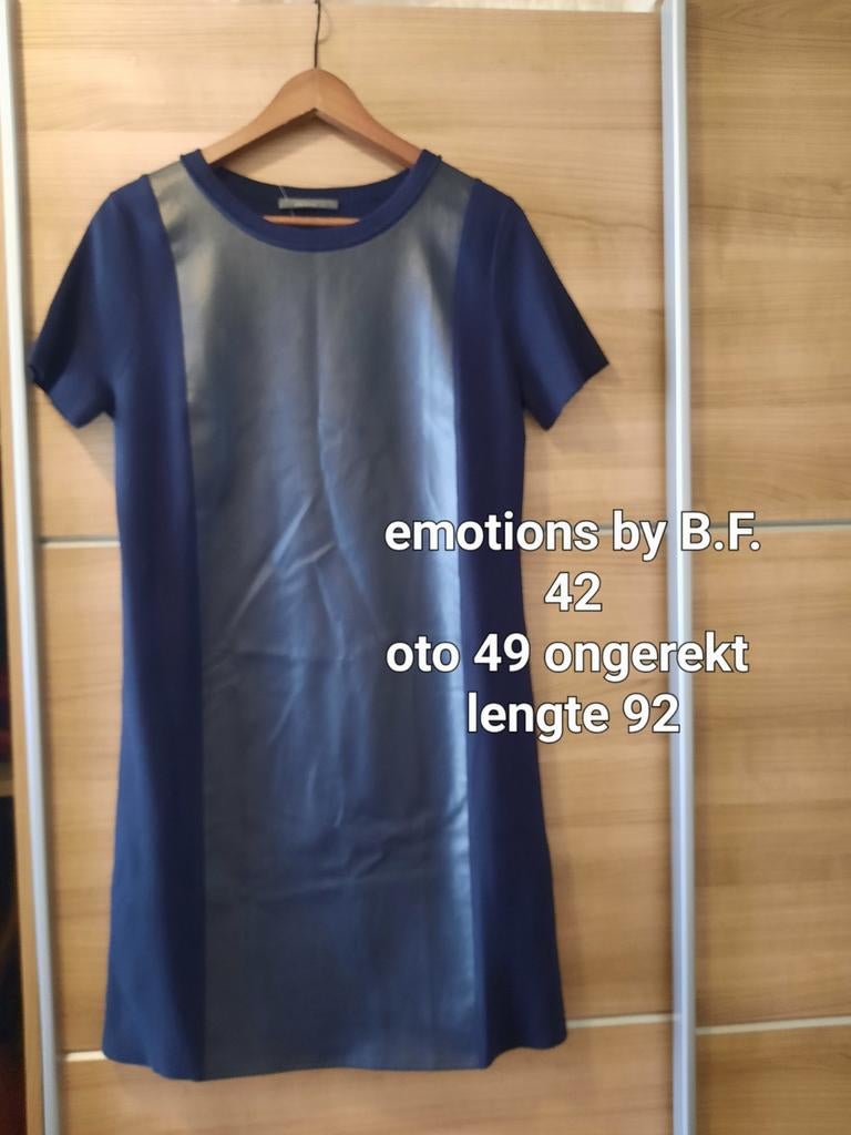 Emotions by B.F jurkje maat 42 blauw lederlook, Kleding | Dames, Blauw, Emotions by B.F, Maat 42/44 (L), Ophalen of Verzenden