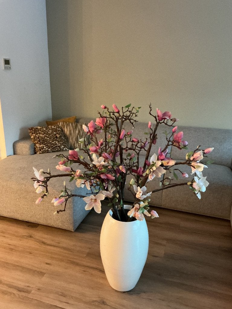 Decoratie kunstbloemen in vaas, Huis en Inrichting, Woonaccessoires | Kunstplanten en Kunstbloemen, Ophalen, Binnen, Kunststof