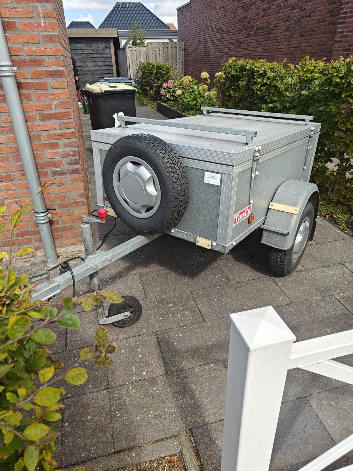 TonCa aanhanger met reservewiel, Auto diversen, Aanhangers en Bagagewagens, Ophalen, Gebruikt