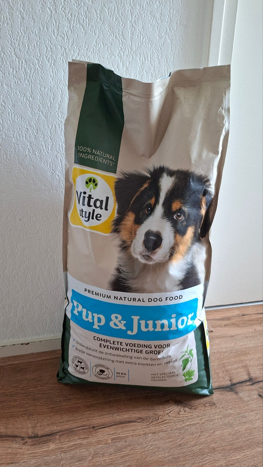 Ongeopende 10 kg VITALstyle Pup & Junior hondenbrokken, Dieren en Toebehoren, Ophalen, Hond