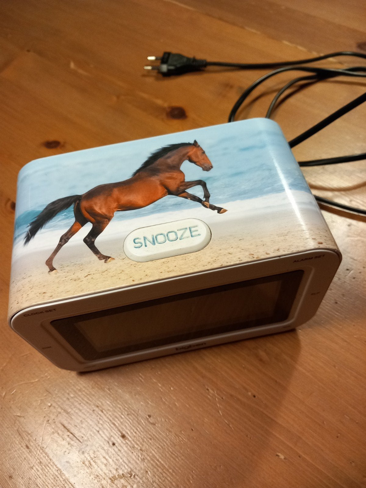 Bigben Wekkerradio met Paardenprint - Gebruikt, Ophalen of Verzenden, Gebruikt, Digitaal