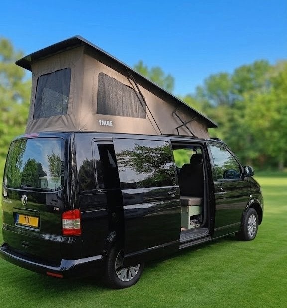 Volkswagen Transporter T5 verlengd, Caravans en Kamperen, Campers, Buscamper of Camperbus, Luifel, Volkswagen, Tot en met 2