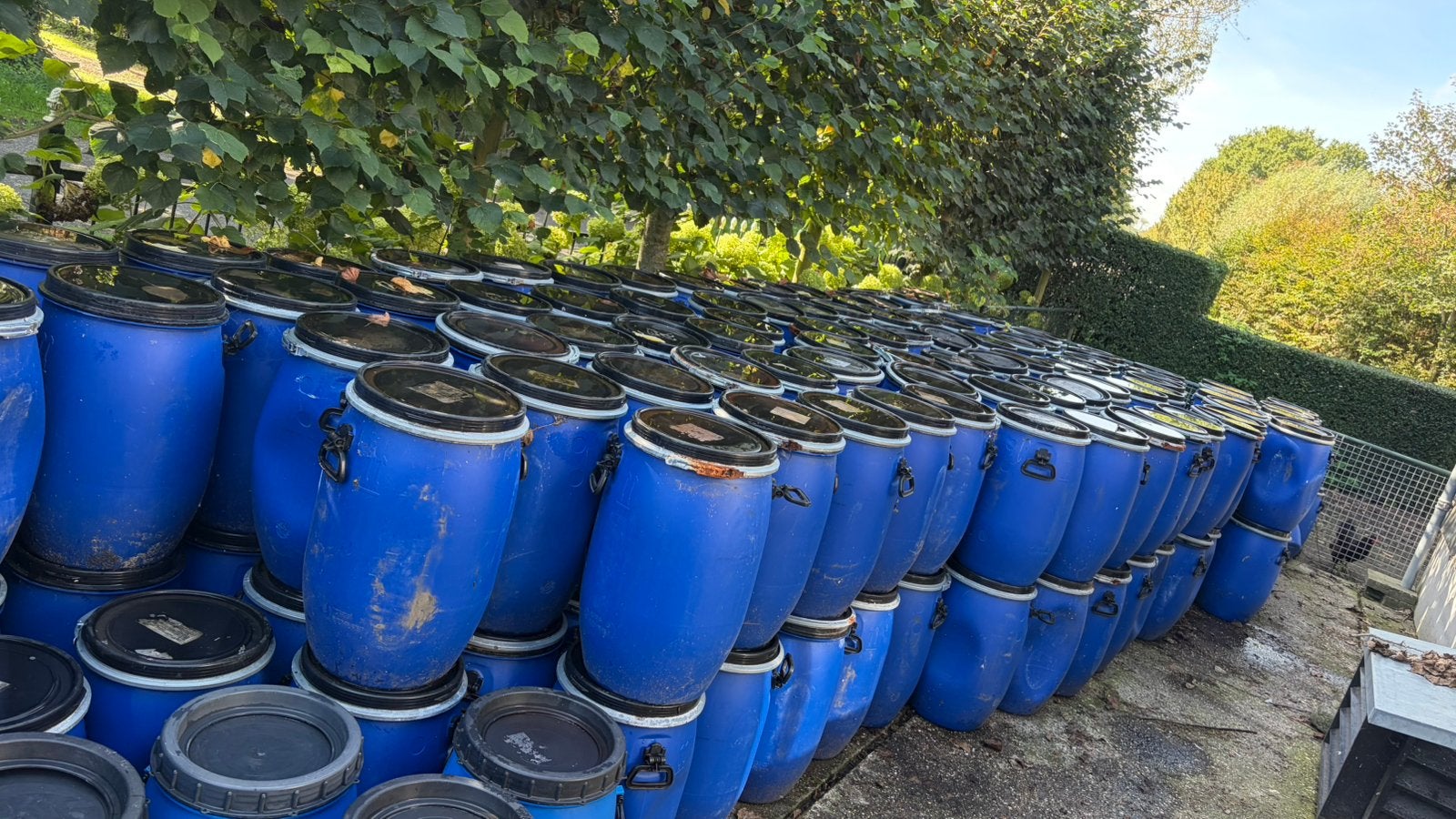 Kunststof vaten 60 liter, Tuin en Terras, Minder dan 75 liter, Ophalen, Zo goed als nieuw