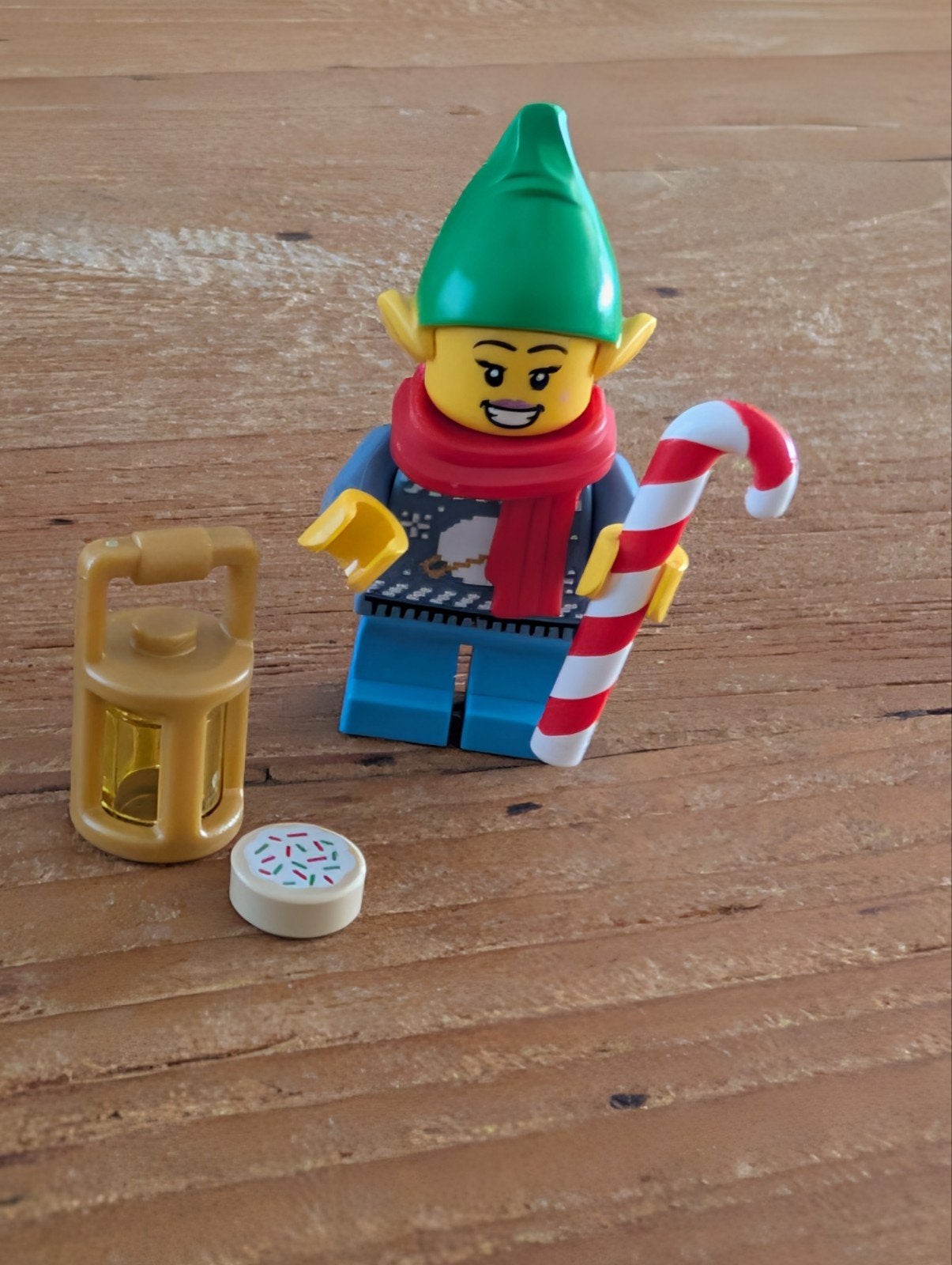 Lego Minifigures kerst/ kerstelf met accessoires, Lego, Ophalen of Verzenden, Zo goed als nieuw, Minifiguur