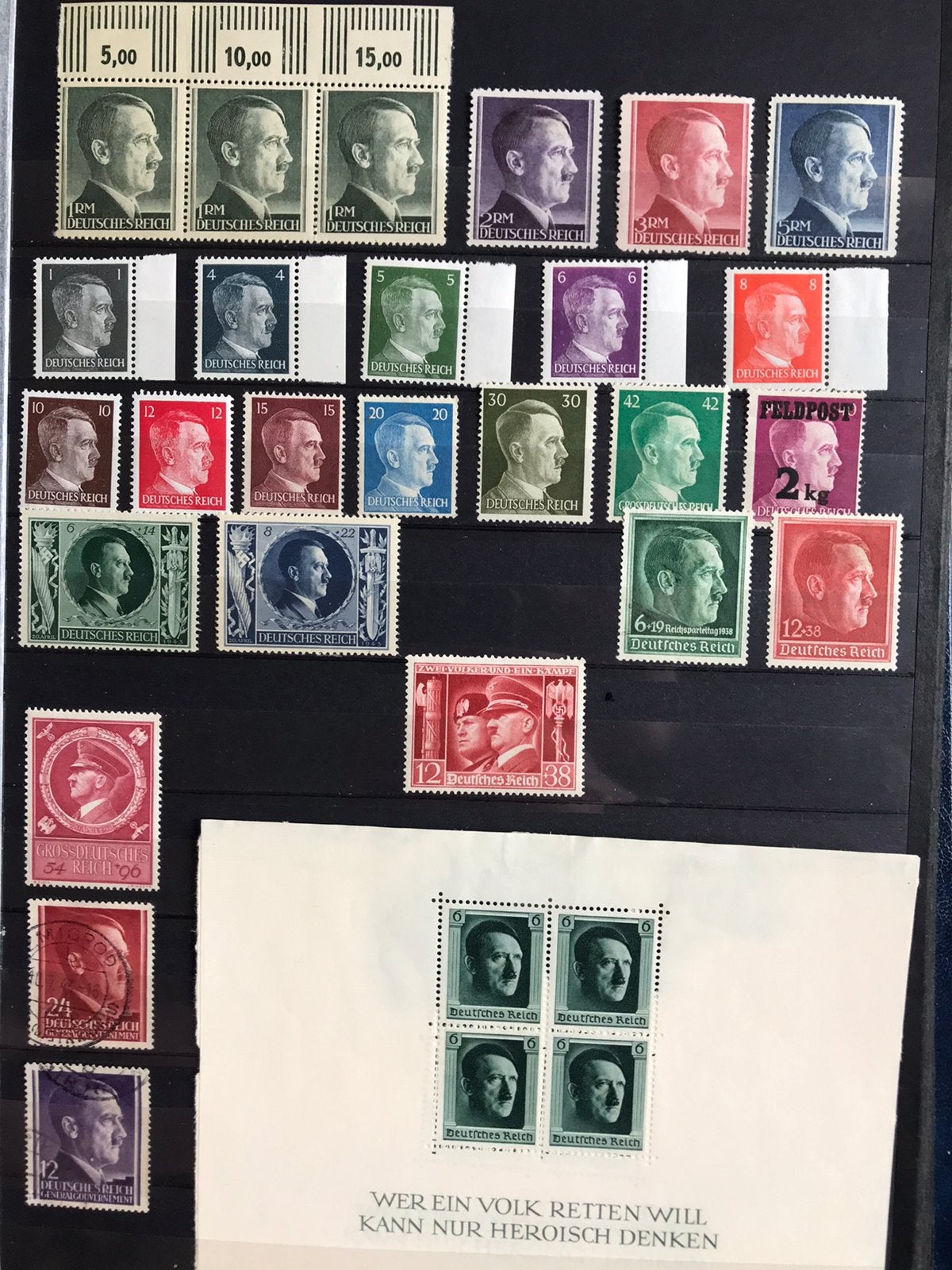 Kavel propaganda zegels nazi Duitsland WO2 periode, Verzamelen, Militaria | Tweede Wereldoorlog, Ophalen of Verzenden, Overige soorten