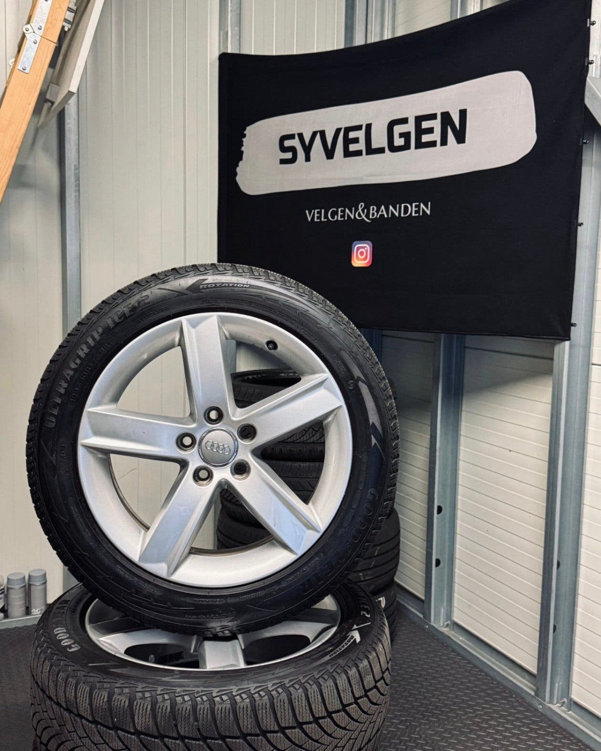 17" 5x112 Orig. Audi A3 A4 A6 Velgen - GoodYear Winterset!, Auto-onderdelen, Ophalen, Gebruikt, Banden en Velgen, 17 inch