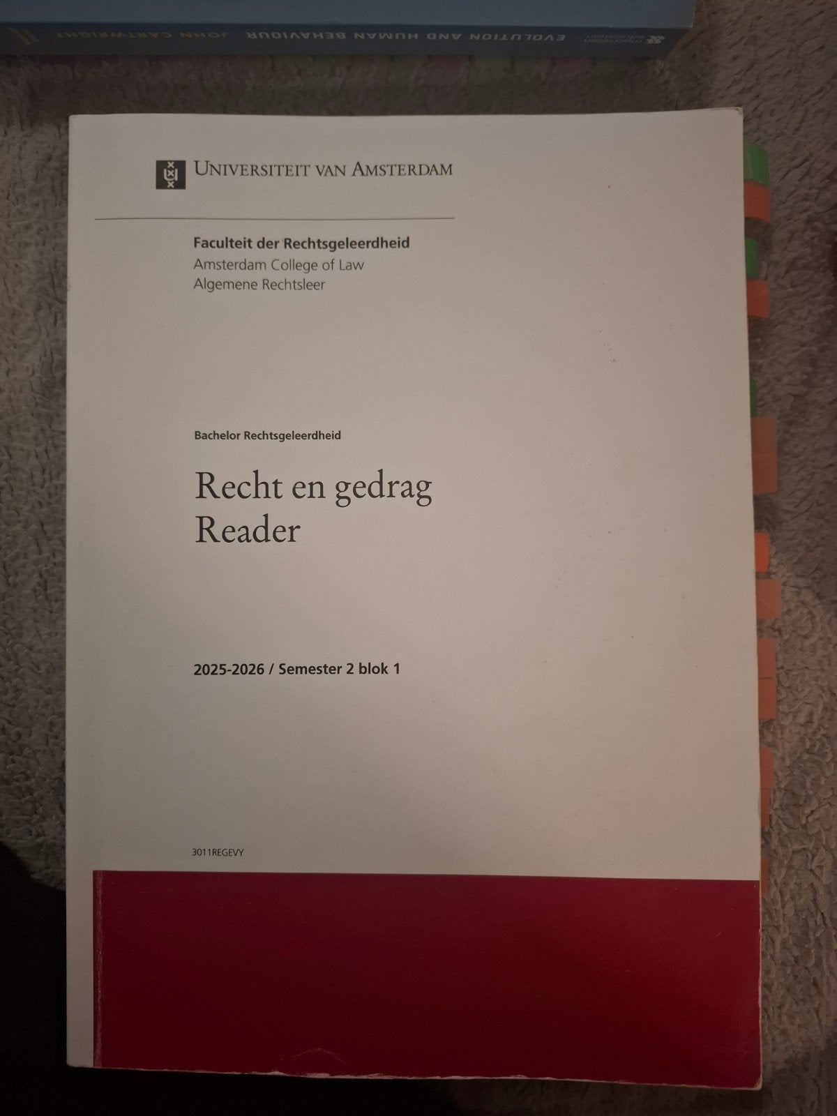Recht en Gedrag Reader UvA 2025-2026 met markeringen, Ophalen of Verzenden, WO, Gamma, Universiteit van Amsterdam