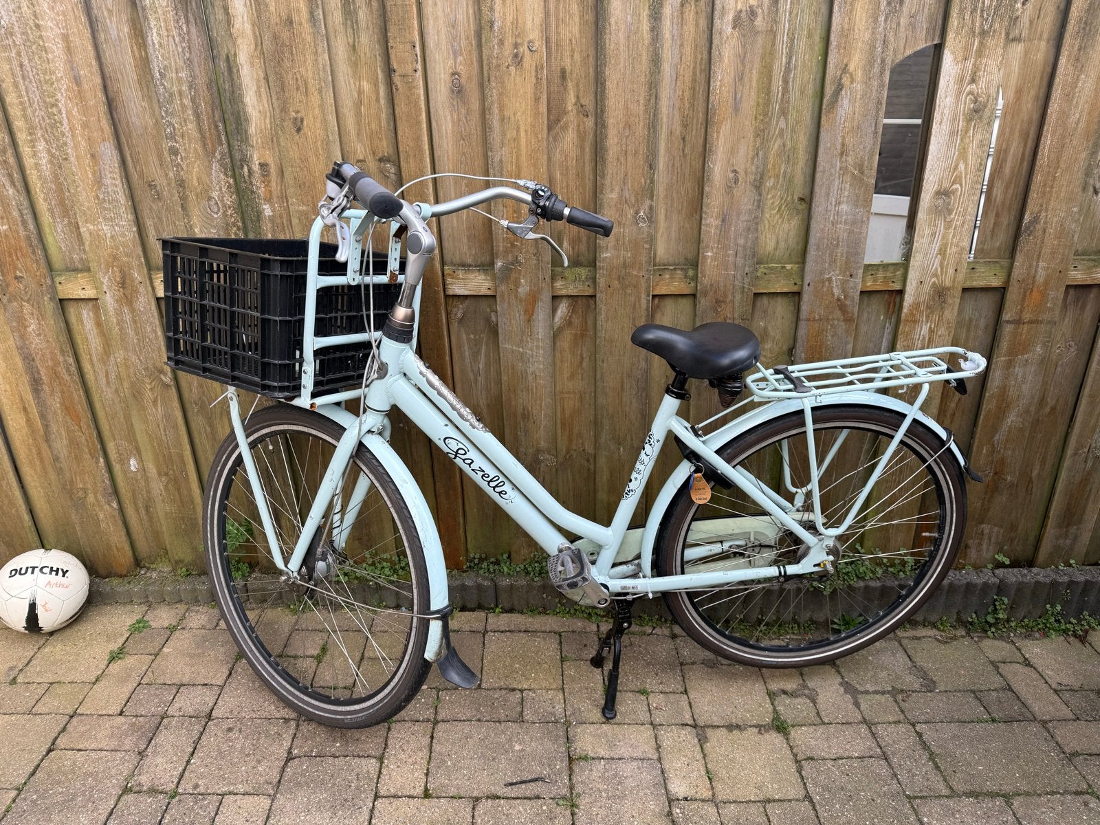 Transportfiets 26 inch mintgroen, Fietsen en Brommers, Fietsen | Dames | Damesfietsen, Gebruikt, Gazelle, Versnellingen, 47 tot 50 cm