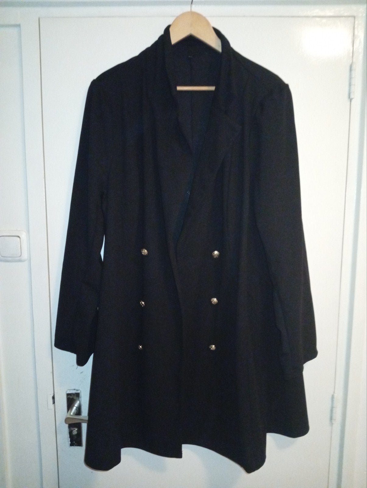 mooi lang a-lijn blazer, Ophalen of Verzenden, Zo goed als nieuw, Maat 46/48 (XL) of groter, Zwart