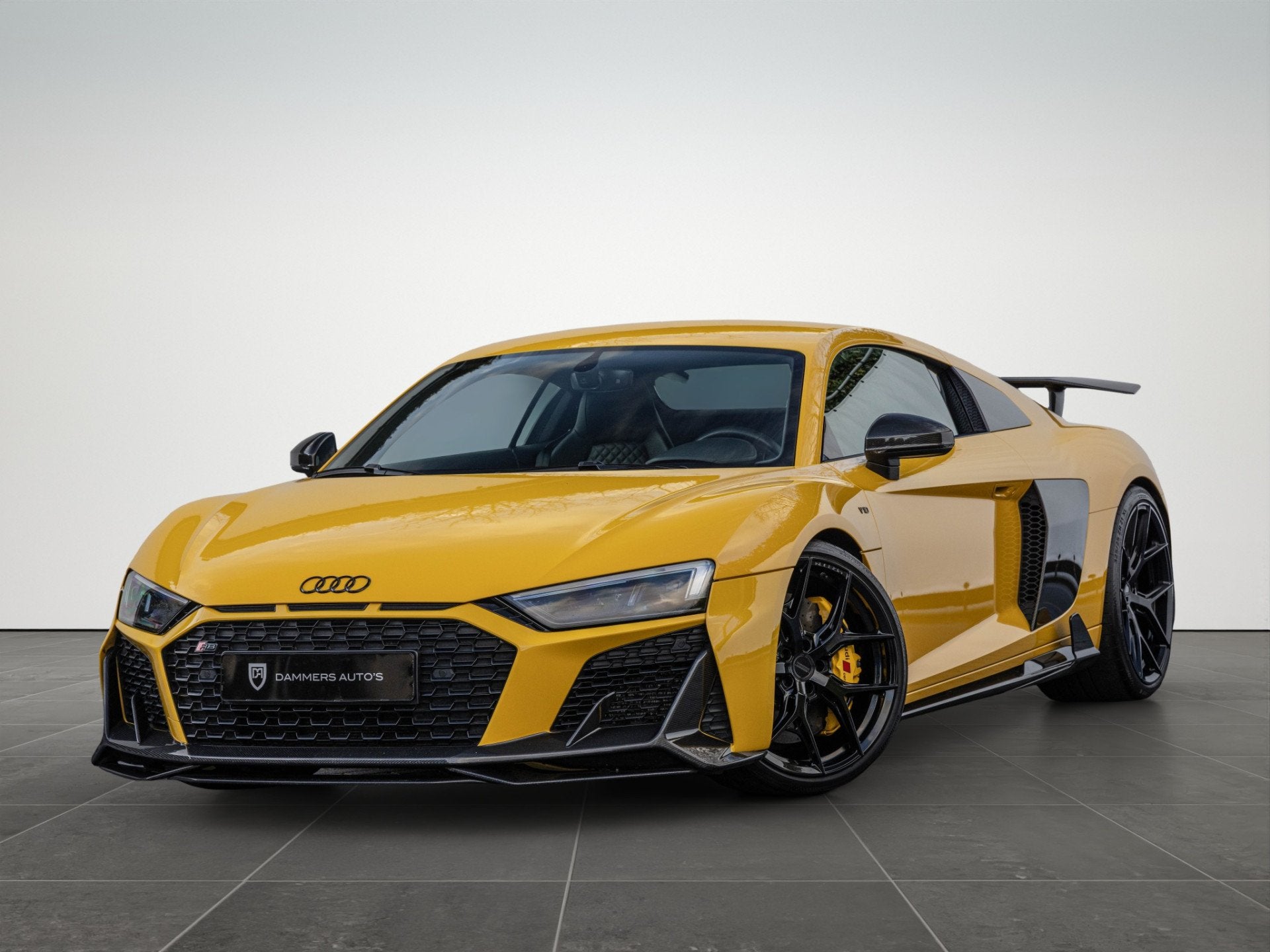 Audi R8 5.2 Performance 620pk Quattro Carbon Quiksilver Voss, Auto's, Audi, Automaat, Gebruikt, Euro 6, 5204 cc