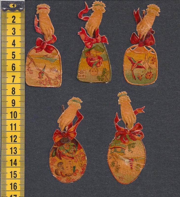Handjes (5) - Vitello - antieke poezieplaatjes (433), Ophalen of Verzenden