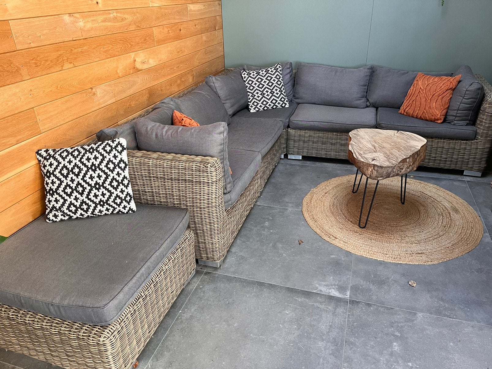 Loungeset tuin, Tuin en Terras, Ophalen, Zo goed als nieuw, Hocker