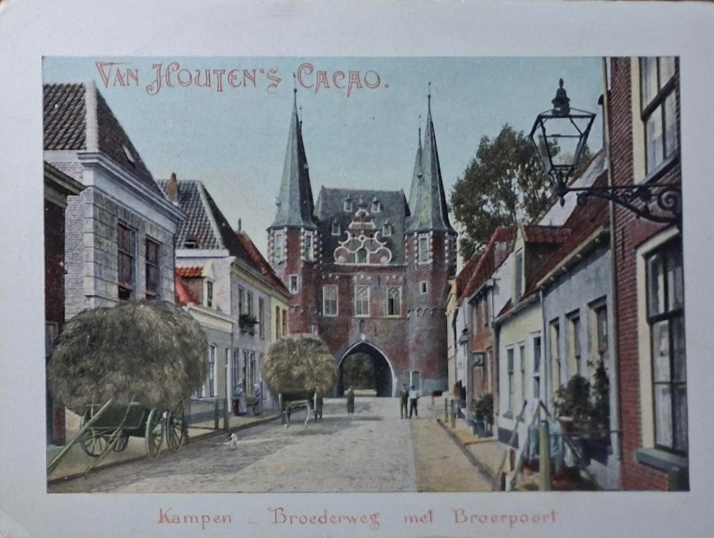 Kampen- Broederweg- Hooiwagens-Broederpoort-van Houten Cacao, Verzamelen, Verzenden, Voor 1920, Ongelopen, Overijssel