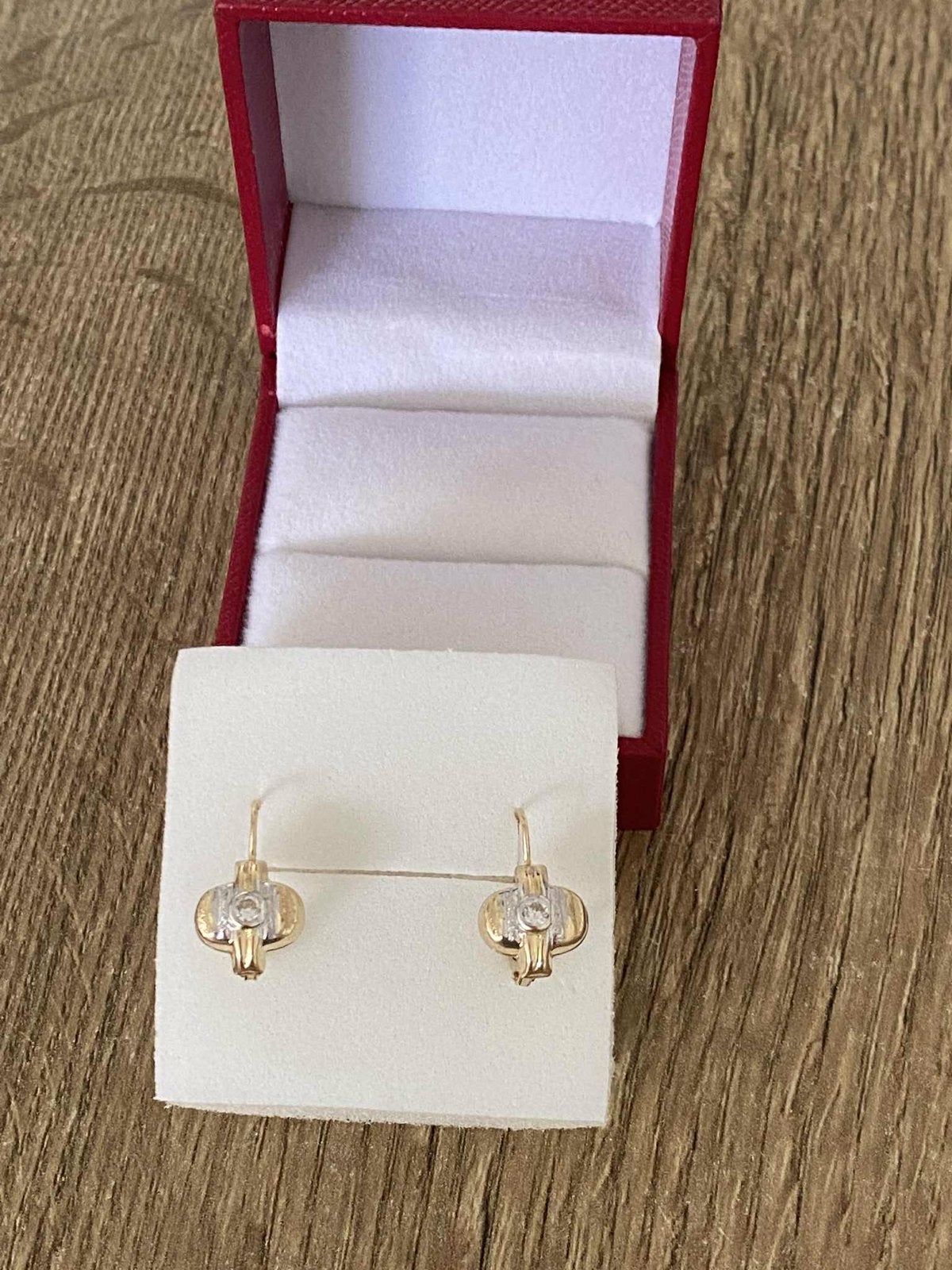 Mooie 14 karaat gouden oorbellen, wit en geel goud, Ophalen of Verzenden, Nieuw, Goud, Goud