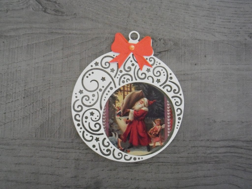 stans kerstbal met plaatje   NR;33, Verzenden, Nieuw, Kerst, Pons of Mal